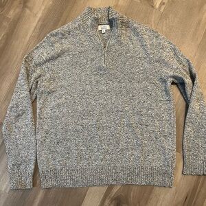 Croft & Barrow Men's Heather Gray Zip-Up Sweater